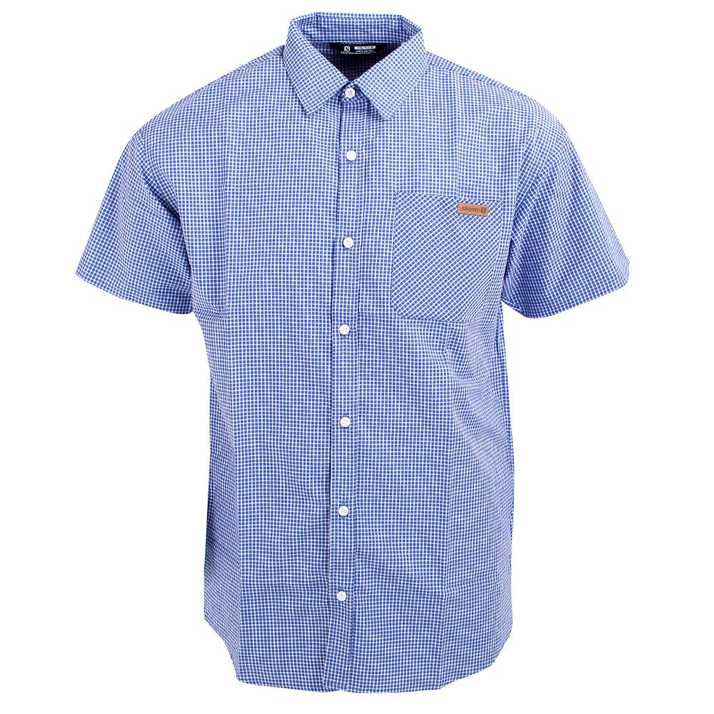 Salomon OXFORD SS SHIRT M Camisas Hombre - Azul Marino - Colombia (32187-NART)